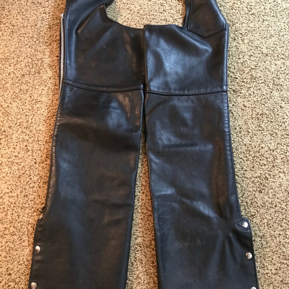Black Leather Chaps